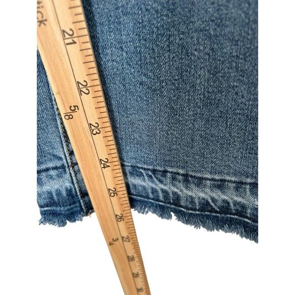 Anthropologie Pilcro Womens Jeans Size 27 High Rise Flare Light Wash Frayed Hem - Picture 11 of 13